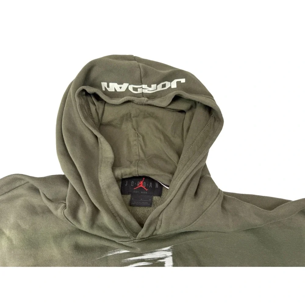 Air Jordan Flight MVP Soft Fleece Green Hoodie Motion Jumpman FV7227-222 Medium